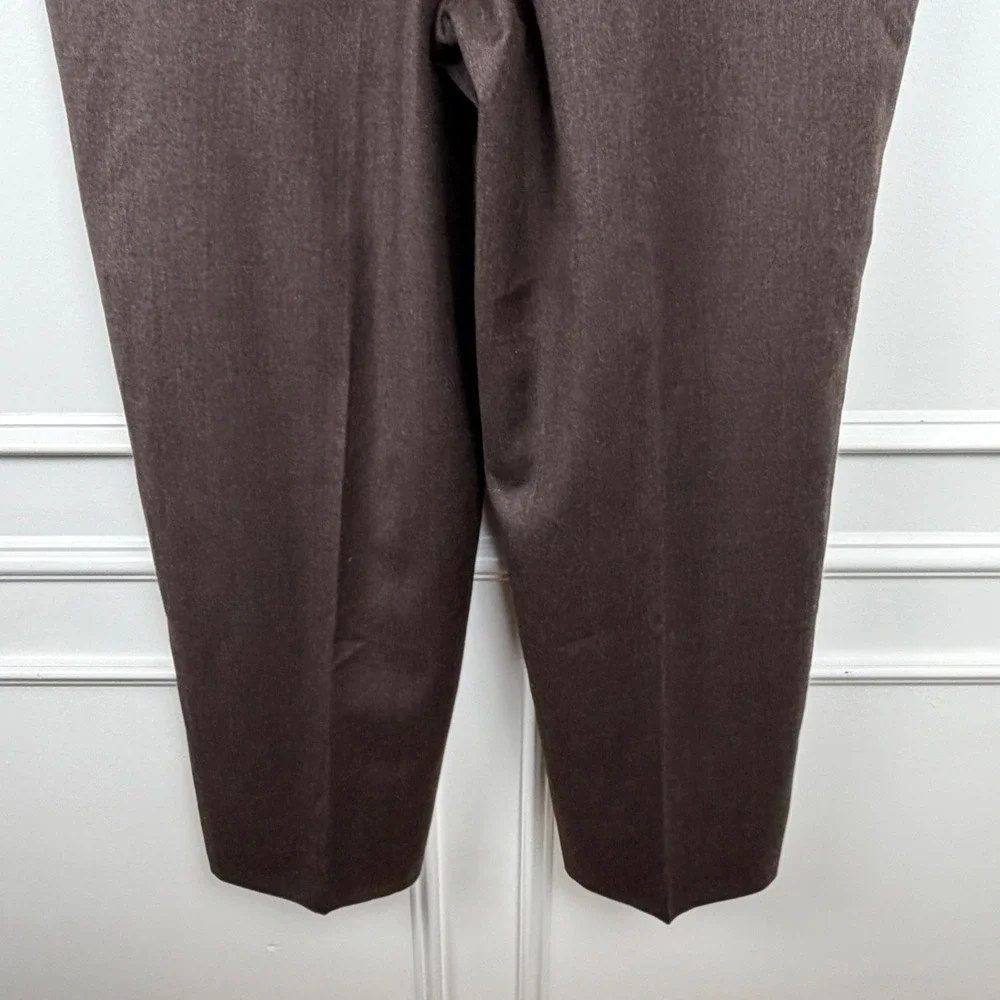 Cricketeer Mens Vintage Pleated Dress Pants Brown Straight Leg Size 42 RN 77219